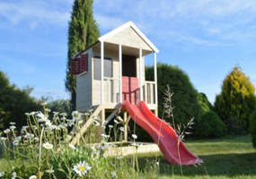 Marimex | Detský drevený domček Marimex Veranda so šmykľavkou | 11640361