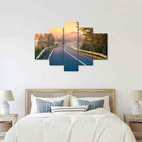 Obraz - Cesta pri východe slnka (150x105 cm)