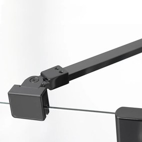 Roth Obdĺžnikový sprchový kút CI D2L(R)+CI FXP, čierny elox - bez vaničky ROTH-Variant: dvere: 160 cm, bočná stena: 90 cm - (CI D2R/1600_CI FXP/900_c…
