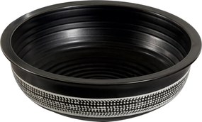 Novoterm Keramické umývadlo na dosku NV-KR-354 čierna/ornament