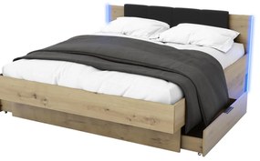 Manželská posteľ 180 cm Lewell (dub artisan). Akcia -20%. Vlastná spoľahlivá doprava až k Vám domov. 1092091