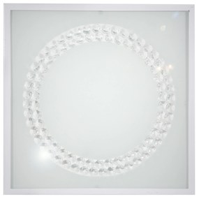 CLX LED nástenné / stropné osvetlenie ALBA, 16W, denná biela, 29x29, hranaté, veľký kruh, biele