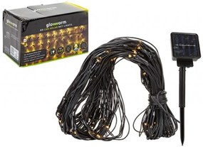 Gardera Glowworm LED mreža solárna 1,2 x 1,8 m, 80 svetiel, Biela