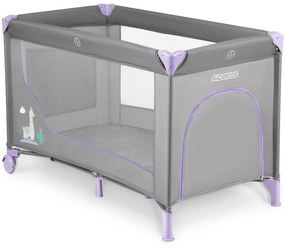 Ricokids Cestovná postieľka 125 x 65 x 78 cm RK-240 sivá levanduľová