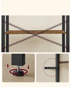 Knižnica NAVARO hnedá/čierna