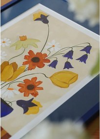 Plagát 30x40 cm Colourful Bunch in Blue Vase – Frankie Penwill – The Poster Club