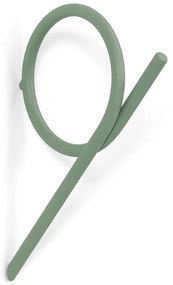 Sivozelený nástenný oceľový háčik Tuba M – Spinder Design