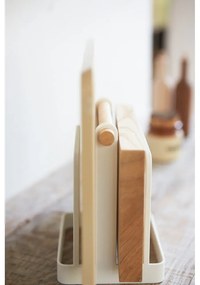 Biely stojan na doštičky na krájanie Yamazaki Tosca