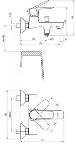 Ravak X070473 - Vaňová batéria LIFE, lesklý chróm