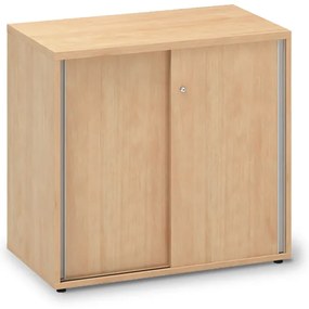 Nízka skriňa ProOffice, posuvné dvere 80 x 45 x 73,5 cm, divoká hruška