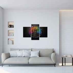 Obraz – Strom plný farebných sŕdc (90x60 cm)