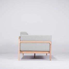 Modrosivá pohovka s konštrukciou z masívneho dubového dreva Gazzda Fawn, 210 cm