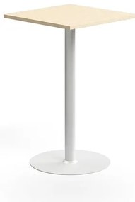 Barový stôl VERTICUS, 700x700x1100 mm, breza/biela