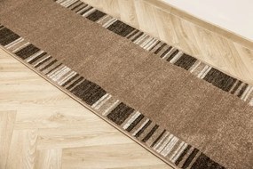 Behúň Mira 24070/120 pruhy, hnedý / béžový / krémový