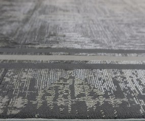 Koberec Allianz 6303 GREY – sivý obdĺžnikový koberec so vzorom Rozmer: 80x150 cm