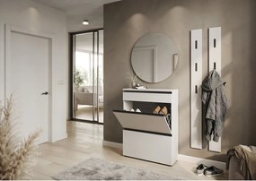 Krémová skrinka na topánky 80x107x29 cm Baldone – Germania