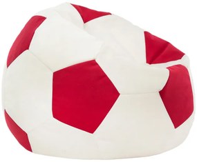 Sedací vak Futbal červený plyš