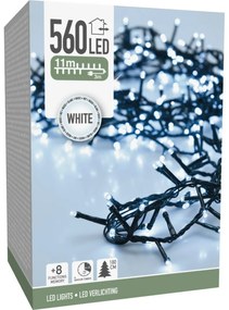 LED Vianočná vonkajšia reťaz studená biela, 560x LED, 11 m, 11 m