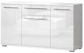 Komoda Piano K150-3K1F/PN-70/KA/70 lakované crystal white