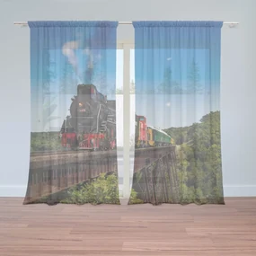 Sablio Záclony Vlak na moste: 2ks 150x250cm