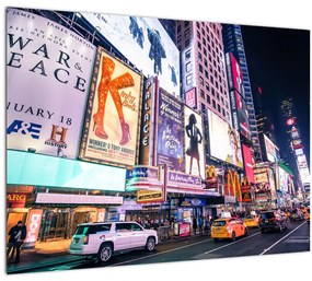 Sklenený obraz - New York Theater District (70x50 cm)