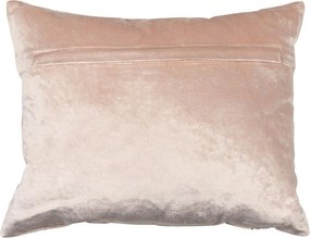 Ružový zamatový vankúš s ornamentmi Paisley - 45*15*35cm