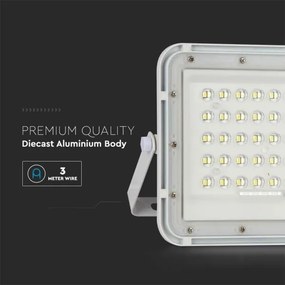LED Vonkajší solárny reflektor LED/6W/3,2V IP65 4000K biela + DO