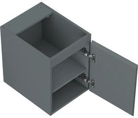 Mexen Rivel, kúpeľňová skrinka 35 cm, 1 dvierka, s drážkami, grafitová matná, 91A21-03547-1-BF66
