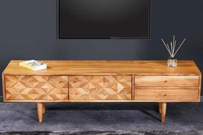 Dizajnový stolík pod TV z masívu Alpine Akácia 145cm