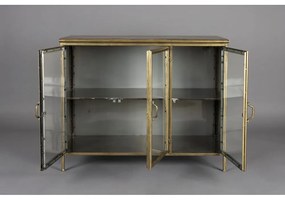 Kovová vitrína v zlatej farbe 100x80x38, 5 cm Gertlush – Dutchbone
