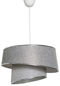 Luster na lanku BARETTE 1xE27/60W/230V strieborná/lesklý chróm