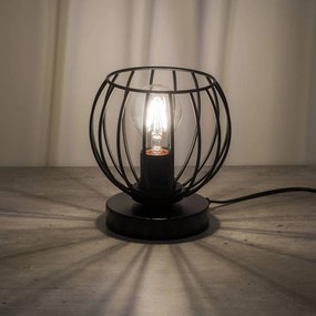 Stolová lampa Nele, čierna, navrhnutá ako klietka