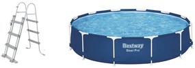 Bestway Bazén Steel Pro, Ø 366 x 84 cm + Bazénový rebrík, 107 cm  (800010838)