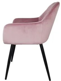 Sammer Velúrové stoličky prešívané v ružovej farbe- 2 kusy v sade HD18154