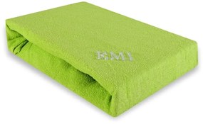 Plachta posteľná zelená froté EMI, Plachta 90 (100)x200
