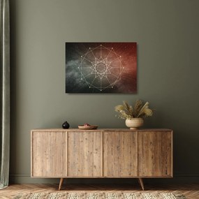 Sklenený obraz - Vesmírny dodecagram (70x50 cm)