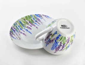 Porcelánová šálka s podšálkou Joy Heather 250 ml sada 6ks