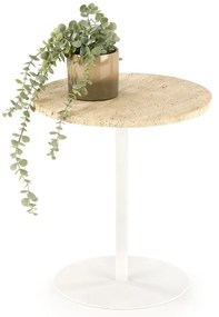 Konferenčný stolík Traverso 45 cm travertín/biely
