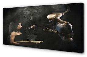 Obraz canvas Žena temná postava 140x70 cm