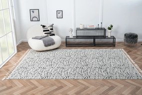 My Flair, Kusový koberec Moroccan Spirit schwarz, 200x290, čiernobiela, obývacia izba