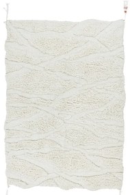 Biely prateľný ručne tkaný vlnený koberec 170x240 cm Enkang Ivory – Lorena Canals