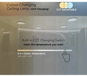 LED Stropné svietidlo LED/36W/230V pr. 50 cm 3000/4000/6400K