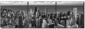 Obraz na plátne - Mrakodrapy v Chicagu - panoráma 5268QB (120x40 cm)