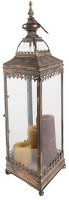 Medený antik kovový lampáš Fransia - 28*27*60 cm