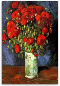 Gario Obraz na plátne Váza s červenými makmi - Vincent van Gogh, reprodukcia Rozmery: 40 x 60 cm