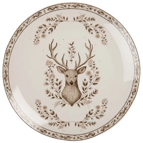 Porcelánový jedálenský tanier s jeleňom Gentle Wilderness - Ø 26*2 cm
