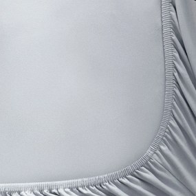 Goldea plachta jersey s napínacou gumou - sivá 180 x 200 cm
