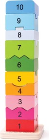 Drevená motorická veža Number