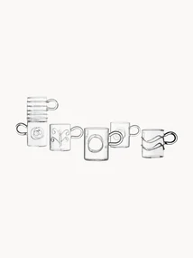 Ručne vyrobené šálky na espresso Deco' Clear, 6 ks