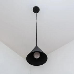 Luster na lanku ETNA II 1xE27/15W/230V, priemer 18,5 cm, čierny